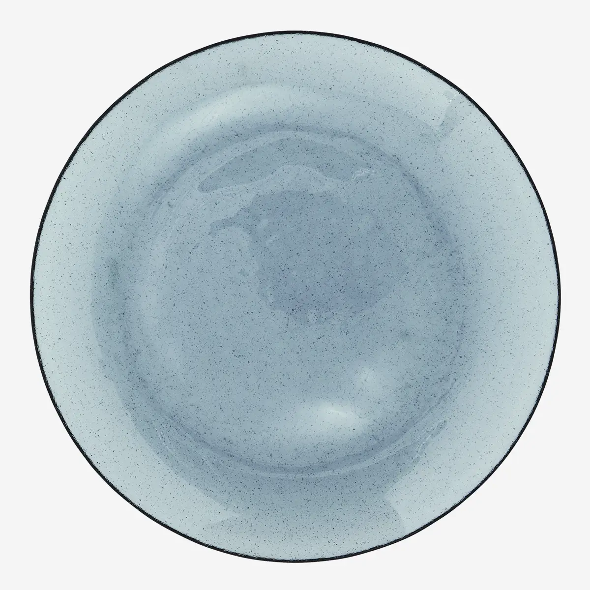 Madam Stoltz-collectie Gekleurd glazen bord Blauw