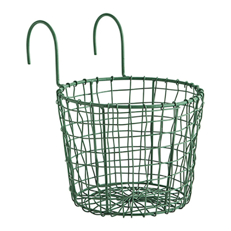 Madam Stoltz-collectie Hanging iron pot holder green