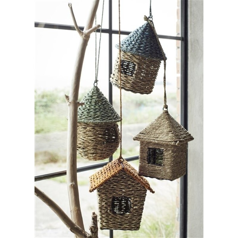Madam Stoltz-collectie Hanging bird house, Natural