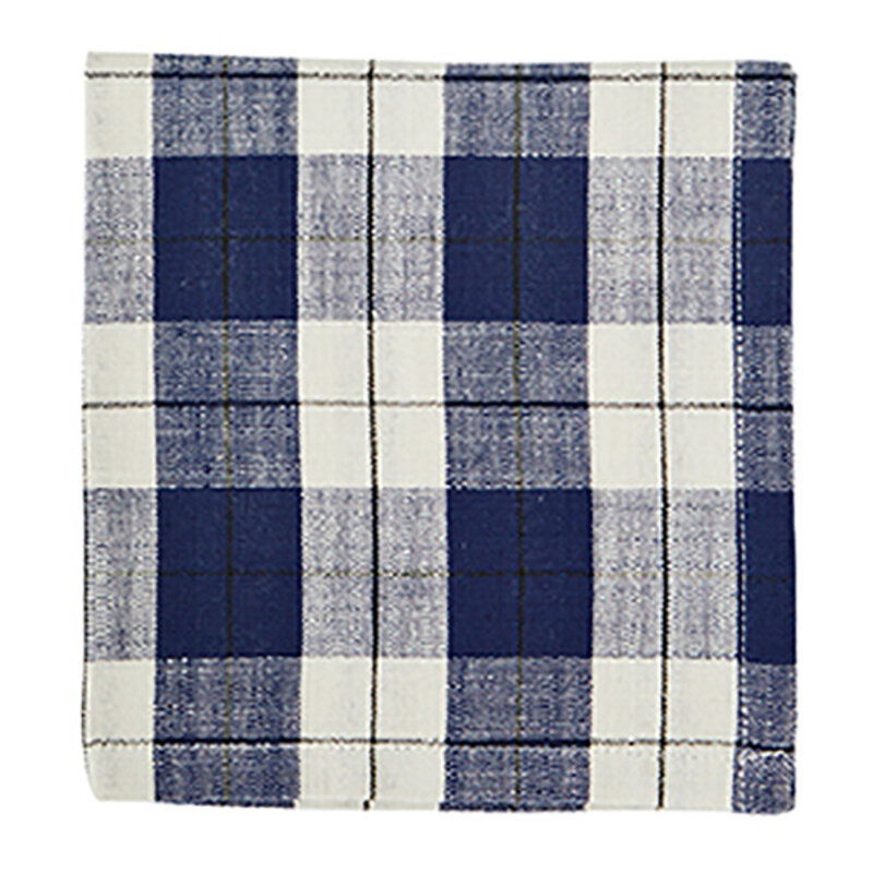 Madam Stoltz-collectie Madam Stoltz Checked cotton napkin Blue, off white, black Blue, off white, black