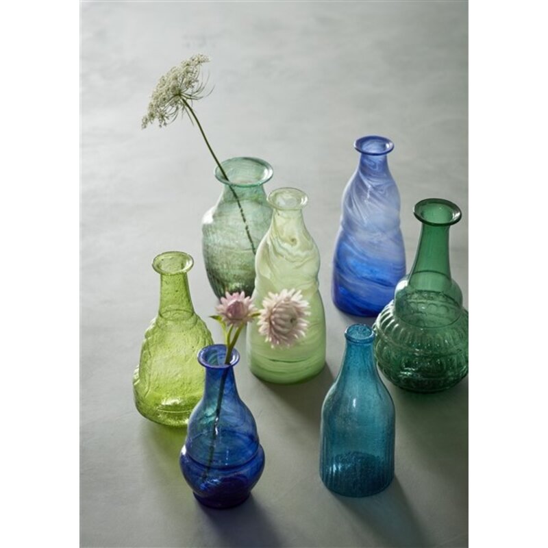 Madam Stoltz-collectie Madam Stoltz Recycled glass vase Lime green Lime green