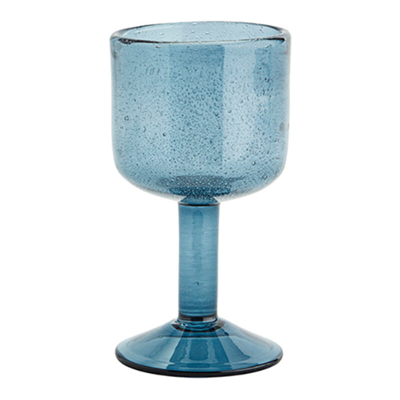 Madam Stoltz-collectie Madam Stoltz Coloured wine glass Blue Blue