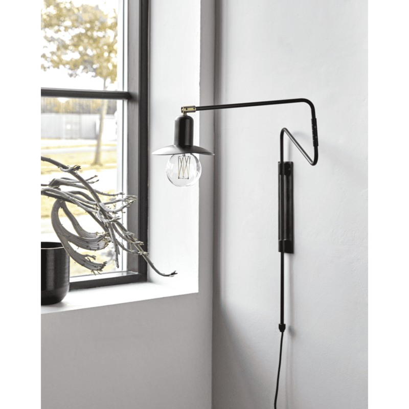 House Doctor-collectie Wandlamp Swing Zwart