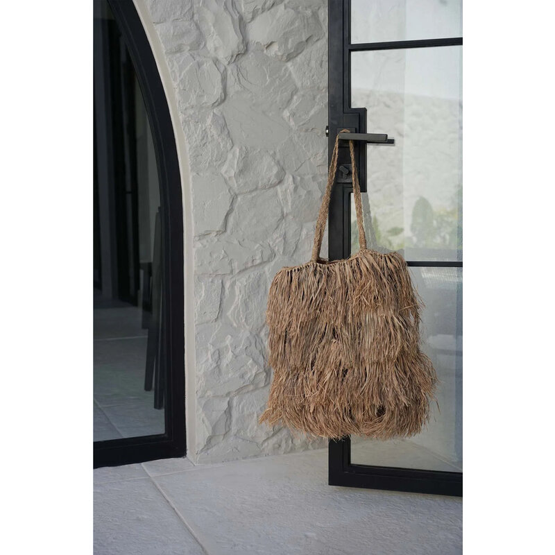 Bazar Bizar-collectie Raffia Bahamas Tas - Naturel