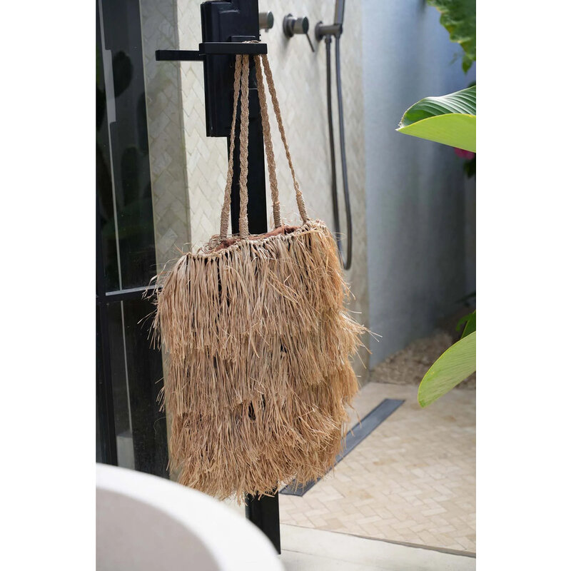 Bazar Bizar-collectie Raffia Bahamas Tas - Naturel
