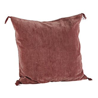 Madam Stoltz Velvet cushion cover, Dark rose