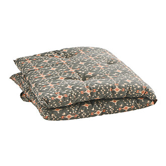 Madam Stoltz Katoenen matras met print, Grijs, ecru, koraal