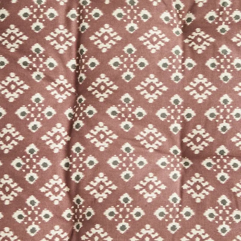 Madam Stoltz-collectie Katoenen matras met print, Oudroze, ecru, antraciet