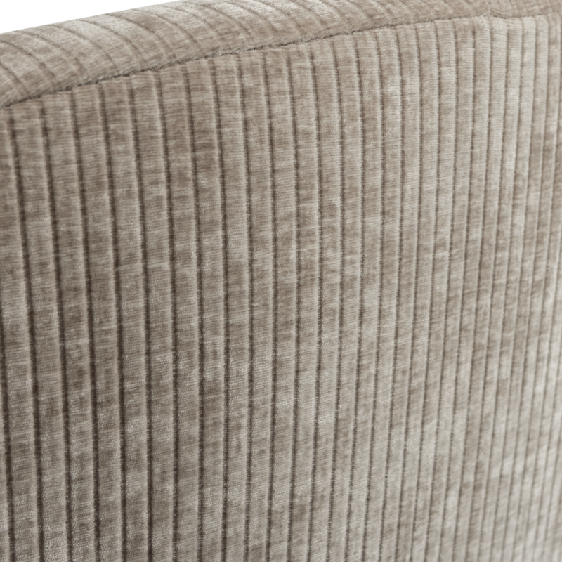 WOOOD-collectie Mojo 2-Zits Bankje Links Geweven Ribstof Donkerzand