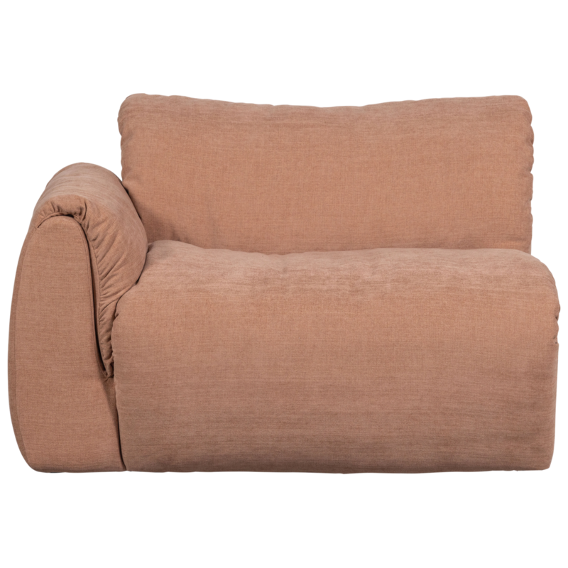 WOOOD-collectie Baggy 1-Zits Met Arm Links Geweven Chenille Oudroze