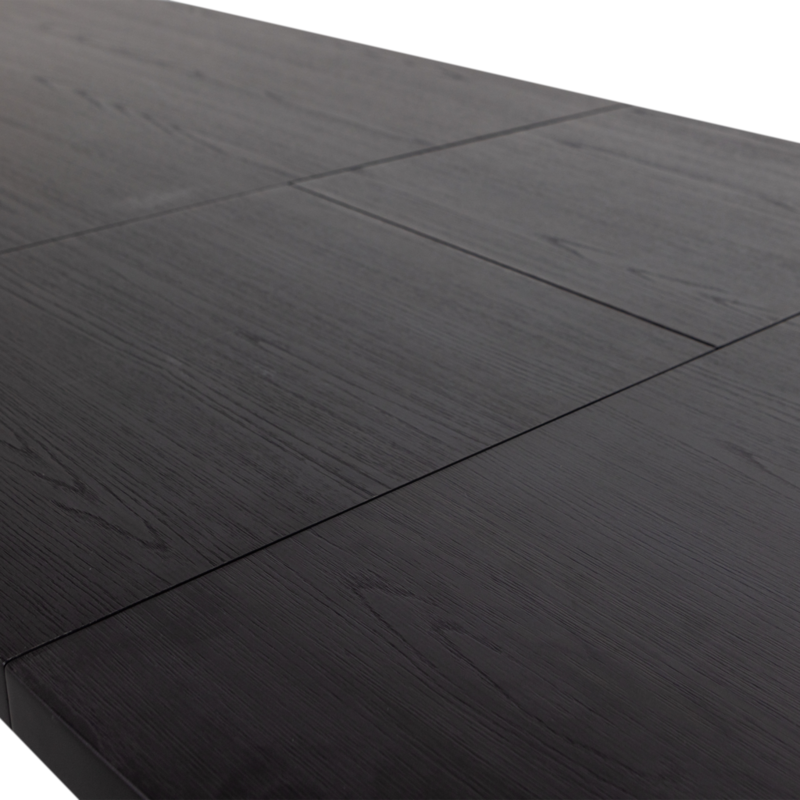 WOOOD-collectie Arros Eettafel Uitschuifbaar 180-220X90Cm Mdf Zwart