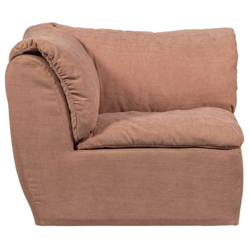 WOOOD-collectie Baggy Hoekelement Geweven Chenille Oudroze