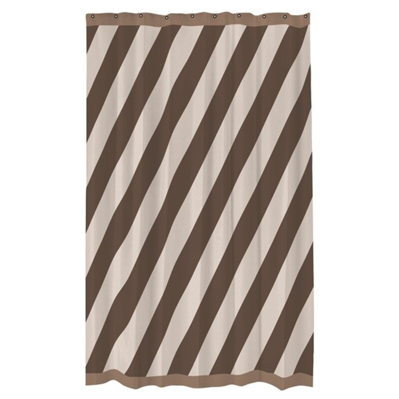 Mette Ditmer-collectie DIAGONAL shower curtain Chocolate