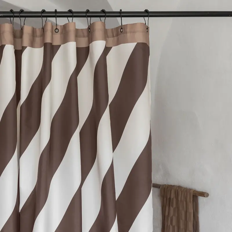 Mette Ditmer-collectie DIAGONAL shower curtain Chocolate
