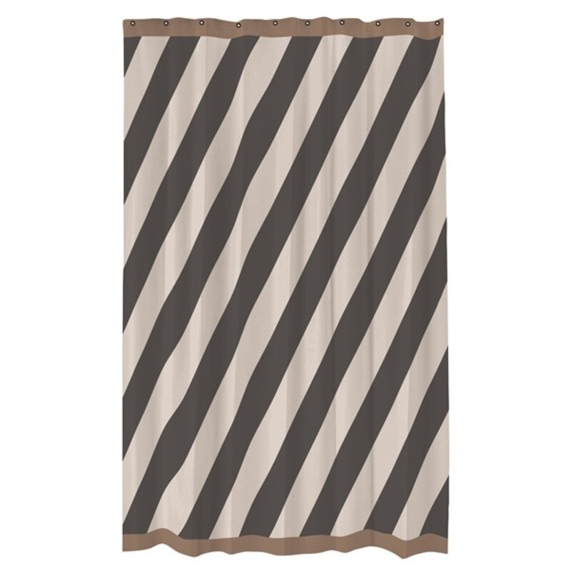 Mette Ditmer-collectie DIAGONAL shower curtain Dark grey