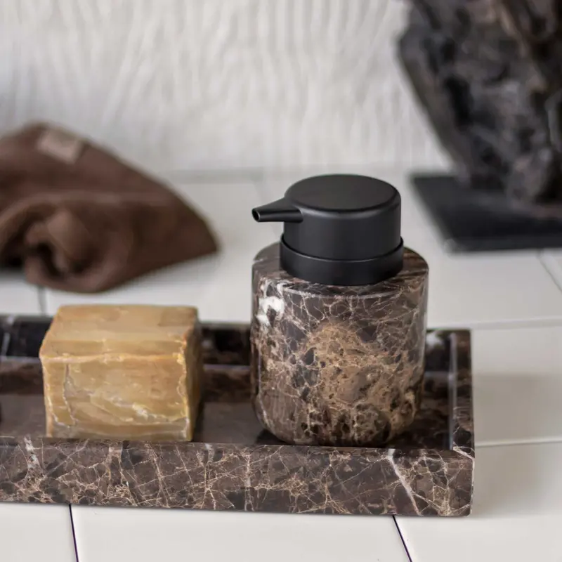 Mette Ditmer-collectie Marble Dispenser, Laag Bruin