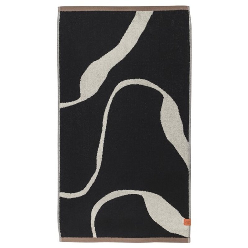 Mette Ditmer-collectie NOVA ARTE bath towel Black / Off-white