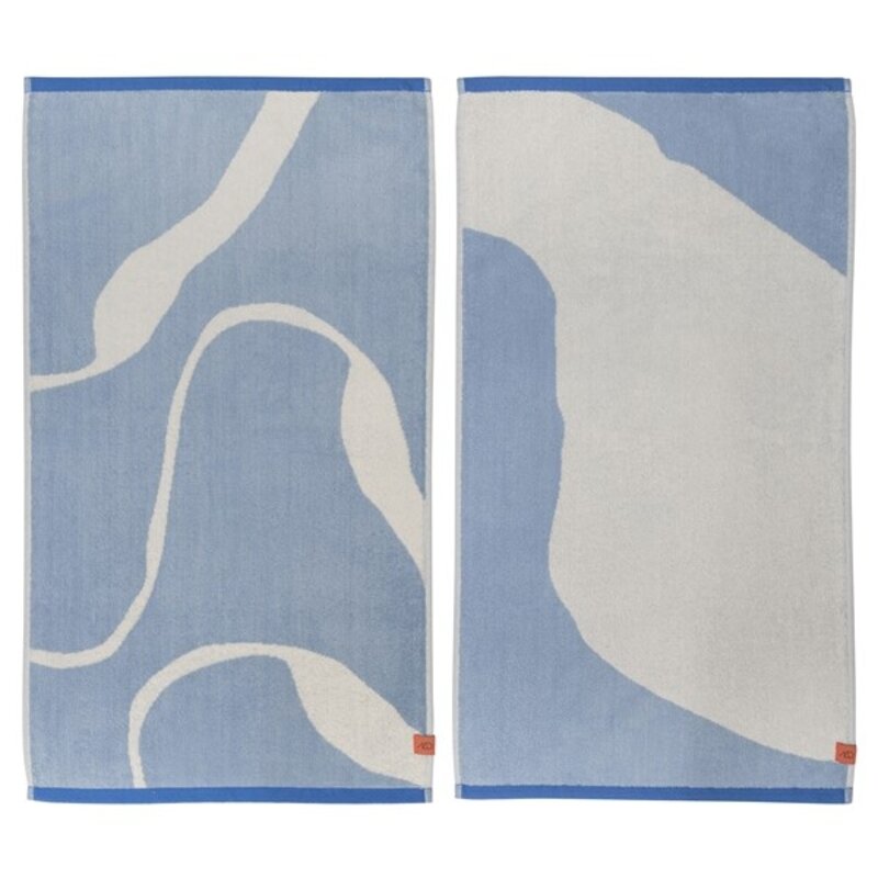 Mette Ditmer-collectie NOVA ARTE bath towel Light blue / Off-white