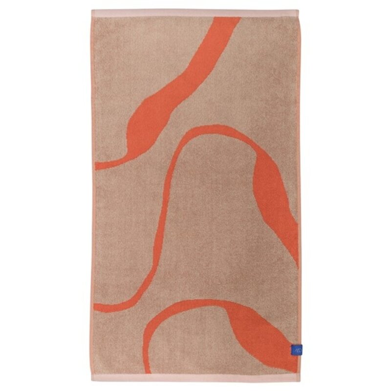 Mette Ditmer-collectie NOVA ARTE bath towel Latte / Orange