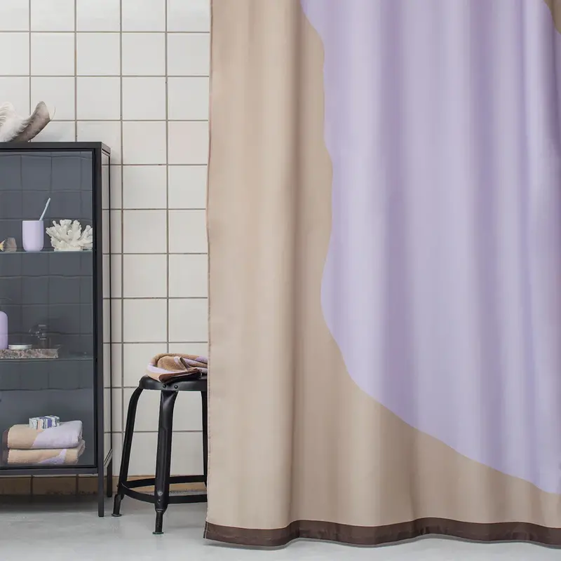 Mette Ditmer-collectie NOVA ARTE shower curtain  Sand / Lilac