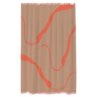 Mette Ditmer NOVA ARTE shower curtain  Latte / Orange
