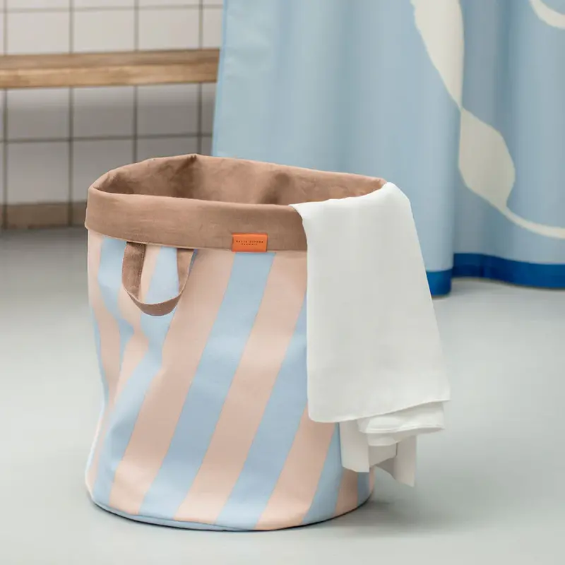 Mette Ditmer-collectie Nova Arte Douchegordijn Lichtblauw / Gebroken Wit