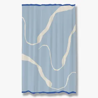 Mette Ditmer NOVA ARTE shower curtain  Light blue / Off-white