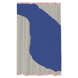 Mette Ditmer NOVA ARTE shower curtain  Light grey / Cobalt