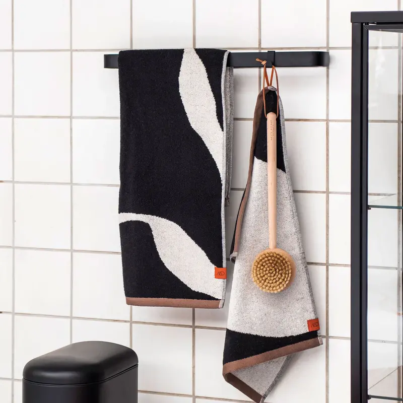 Mette Ditmer-collectie NOVA ARTE towel, 2-pack Black / Off-white