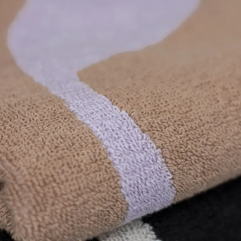 Mette Ditmer-collectie Nova Arte Handdoek, 2-Pak Zand / Lila