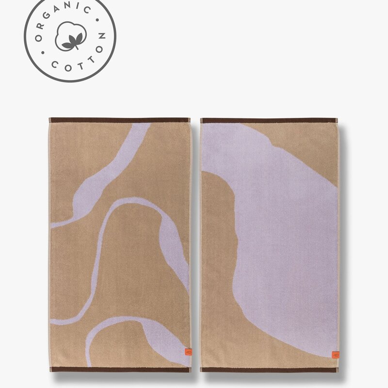 Mette Ditmer-collectie NOVA ARTE towel, 2-pack Sand / Lilac