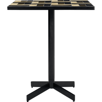 House Doctor Cafe tafel Geometric Bruin-Blauw