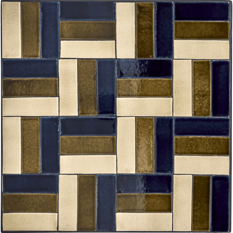 House Doctor-collectie Cafe tafel Geometric Bruin-Blauw
