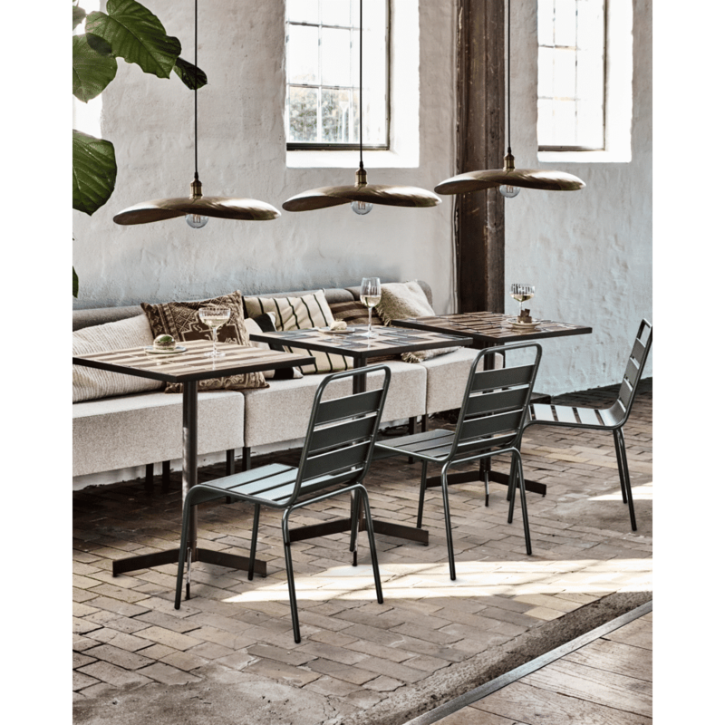 House Doctor-collectie Cafe tafel Geometric Bruin-Blauw