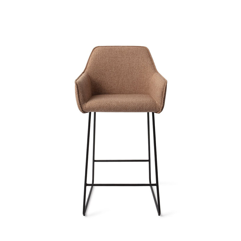 Jesper Home-collectie Hofu Barkruk french-toast Slide Black (L)