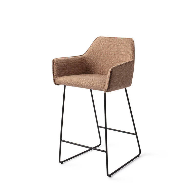 Jesper Home-collectie Hofu Barkruk french-toast Slide Black (L)