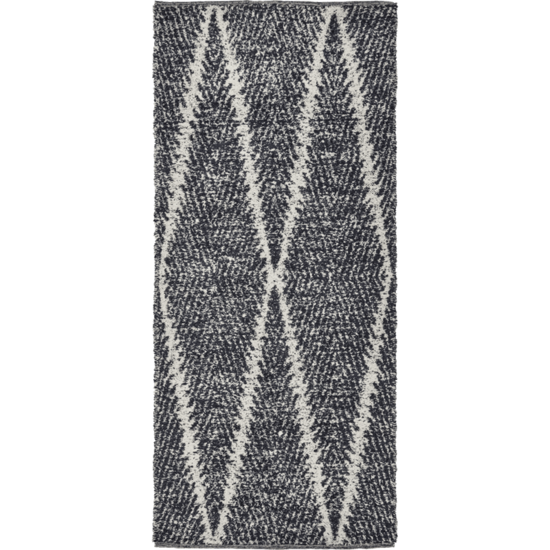 House Doctor-collectie Vloerkleed Kin Zwart-Gebroken wit