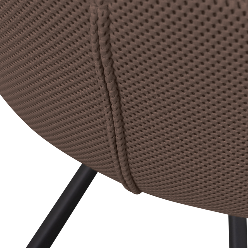 WOOOD-collectie JUNO EETKAMERSTOEL MESH ESPRESSO