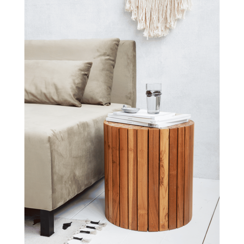 House Doctor-collectie Side table Teaky Natuur