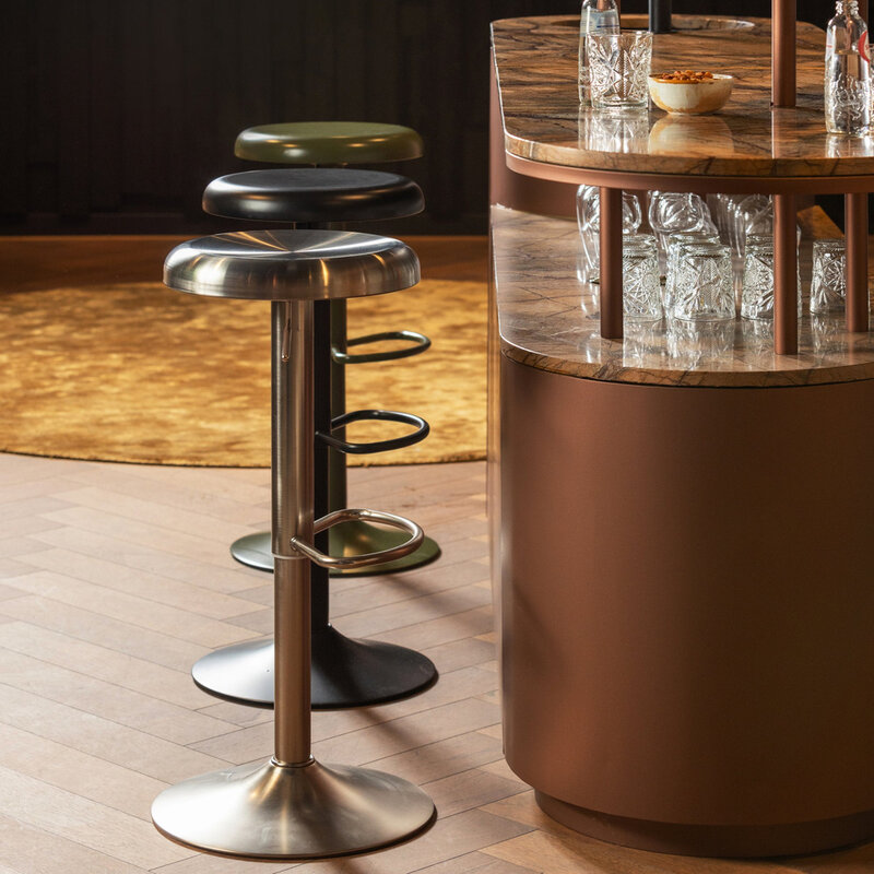 WOOOD-collectie Isaac Barkruk Metaal Warm Groen