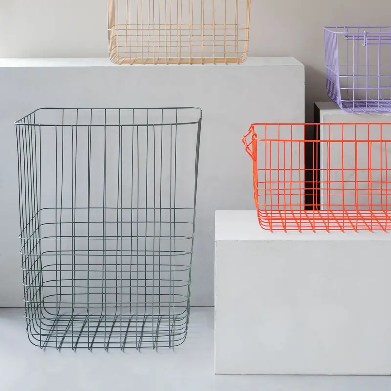 Mette Ditmer-collectie STORE-IT basket with canvas bag, large  Thyme green