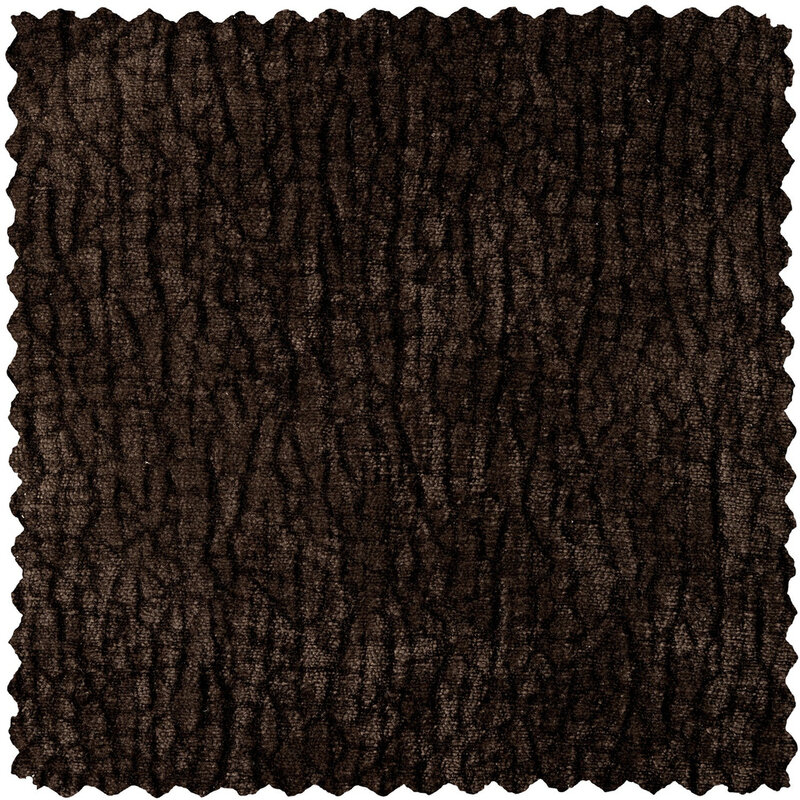 WOOOD-collectie Baggy Hocker 3D Chenille Donkerbruin