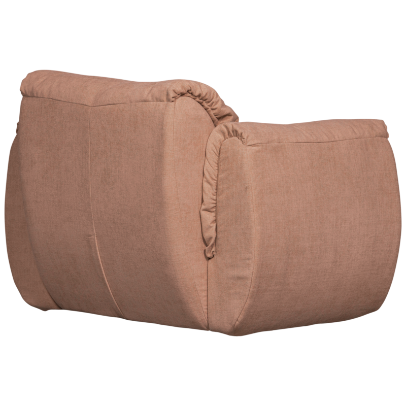 WOOOD-collectie Baggy Draaifauteuil Geweven Chenille Oudroze