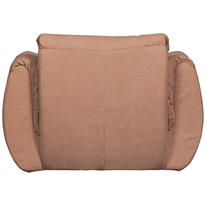 WOOOD-collectie Baggy Draaifauteuil Geweven Chenille Oudroze