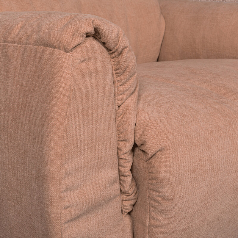 WOOOD-collectie Baggy Draaifauteuil Geweven Chenille Oudroze