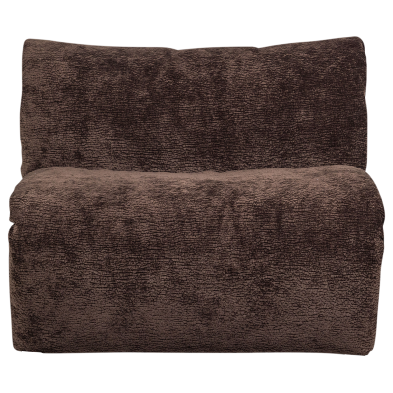 WOOOD-collectie Baggy 1-Zits 3D Chenille Donkerbruin