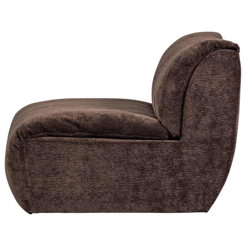 WOOOD-collectie Baggy 1-Zits 3D Chenille Donkerbruin