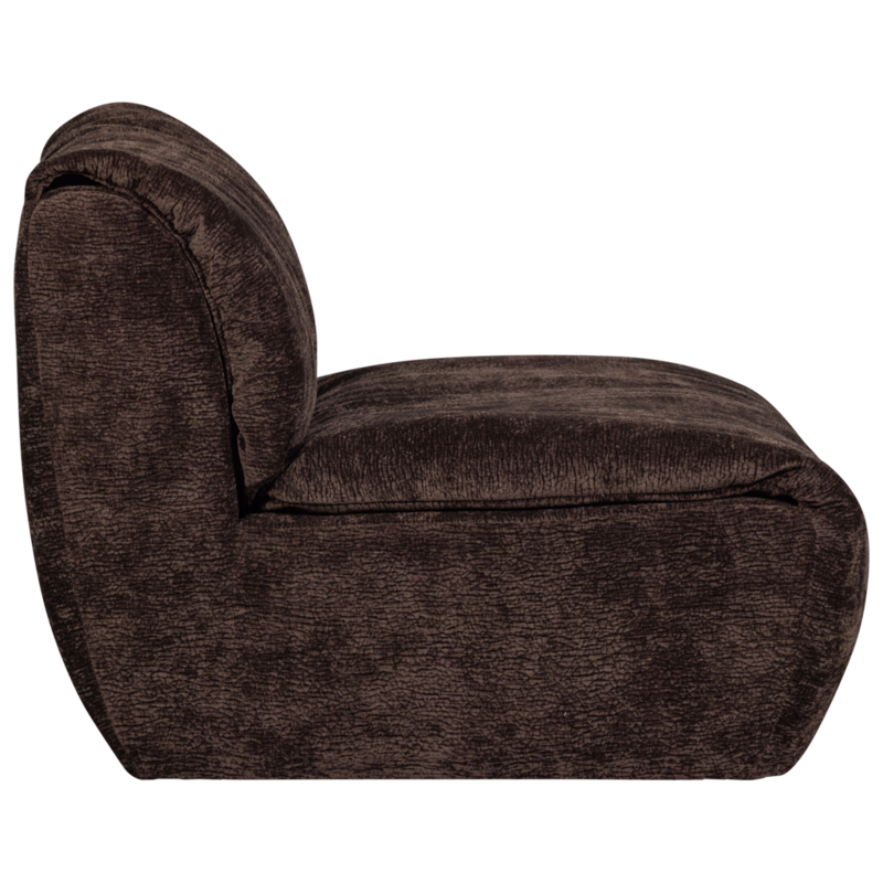 WOOOD-collectie Baggy 1-Zits 3D Chenille Donkerbruin
