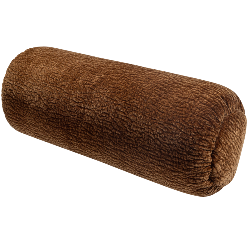 WOOOD-collectie Baggy Rolkussen 50Xo23Cm 3D Chenille Middenbruin