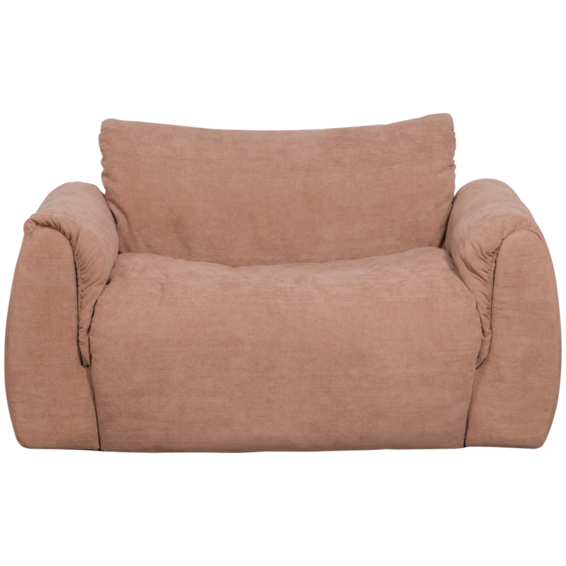 WOOOD-collectie Baggy Loveseat Geweven Chenille Oudroze